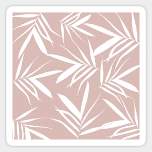 Pink white leaves decor Magnet